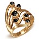 Bague en bronze six pierres en onyx noires (30)