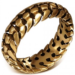 Bague en bronze colonne vertebrale (40)