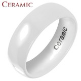 Bague céramique 01 - Simple blanche