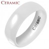 Bague céramique 01 - Simple blanche