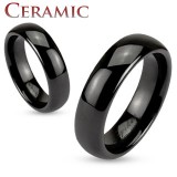 Bague céramique 02 - Simple noire