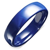 Bague céramique 06 - Simple bleue