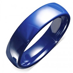Bague céramique 06 - Simple bleue