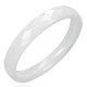 Bague céramique 09 - Fine blanche facettes