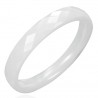 Bague céramique 09 - Fine blanche facettes