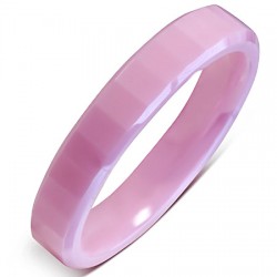 Bague céramique 12 - Fine rose facettes