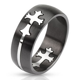 Bague croix on sale fond noir