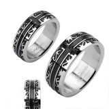Bague croix ligne noir centrale (29)