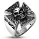 Bague gothique 23 - Crâne et croix de Malte