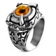 Bague gothique 34 - Oeil orange et griffes