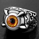Bague gothique 34 - Oeil orange et griffes