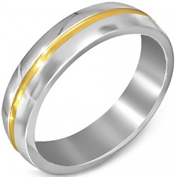 Bague gold-ip 17 - Centre creusé coloré