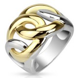 Bague gold-ip 32 - Bandes jaunes et grises