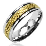 Bague gold-ip 34 - Centre petits losanges