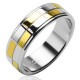 Bague gold-ip 36 - Rectangles jaunes et gris