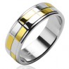 Bague gold-ip 36 - Rectangles jaunes et gris