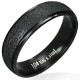 Bague PVD 01 - Noire satin