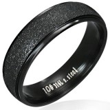 Bague PVD 01 - Noire satin