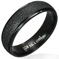 Bague PVD 01 - Noire satin