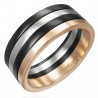 Bague PVD 07 - Alternance de couleurs