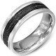 Bague PVD 08 - Centre satin noir et bords gris