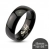 Bague PVD 10 - Simple noire