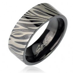 Bague PVD 27 - Black-line zebrée