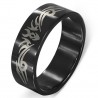 Bague PVD 31 - Black-line tribal
