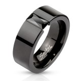 Bague PVD 39 - Zircone triangulaire noir