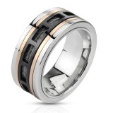 Bague PVD 45 - Centre noir deux cables