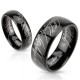 Bague PVD 59 - Motifs elfiques black-line