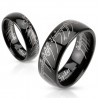 Bague PVD 59 - Motifs elfiques black-line