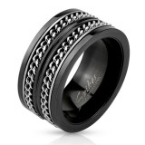 Bague PVD 67 - Deux chaines