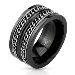 Bague PVD 67 - Deux chaines