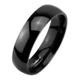 Bague en titane 22 - Simple noire
