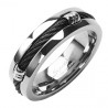 Bague en titane 30 - Cable noir
