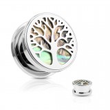 Plug acier arbre de vie abalone