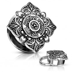 Plug dévissable en acier fleur deluxe
