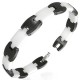 Bracelet céramique 02 - Blanc et noir