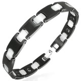 Bracelet céramique 04 - Gros noir et petit blanc