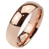 Bague en titane 52 - Simple gold-ip rose