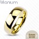 Bague en titane 53 - Simple gold-ip jaune