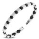 Bracelet céramique 10 - Noir et blanc fin