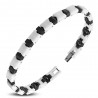 Bracelet céramique 10 - Noir et blanc fin