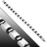 Bracelet céramique 10 - Noir et blanc fin
