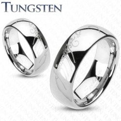 Bague en tungstène 06 - Grise symboles Elfiques