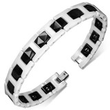Bracelet céramique 22 - Blanc et noir