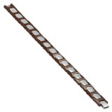 Bracelet céramique 26 - Marron et blanc