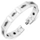 Bracelet céramique 28 - Blanc signe tribal