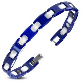 Bracelet céramique 29 - Bleu et blanc